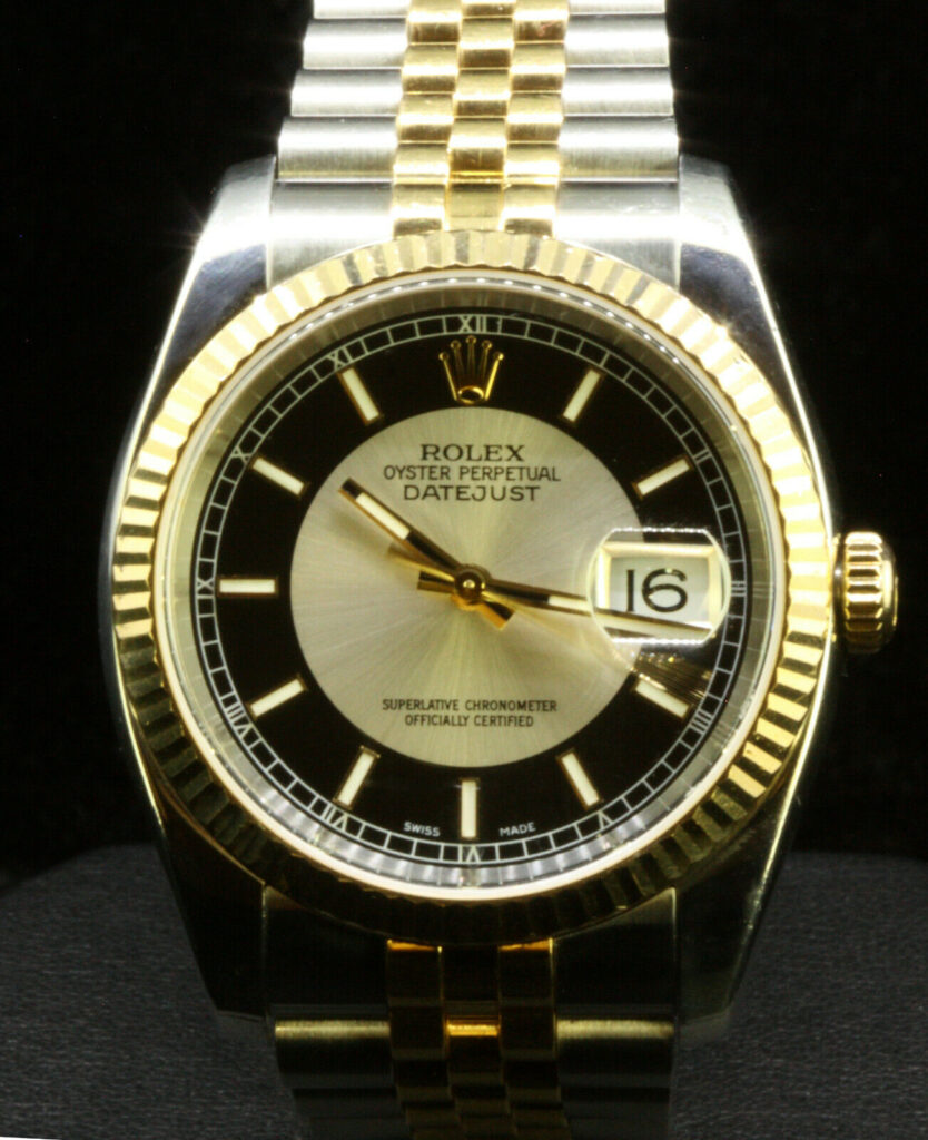 rolex datejust tuxedo dial jubilee
